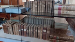 Books donated by Benjamin Franklin, housed in Franklin (MA) Library