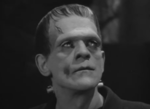 Boris Karloff in Frankenstein (1931) looking upward